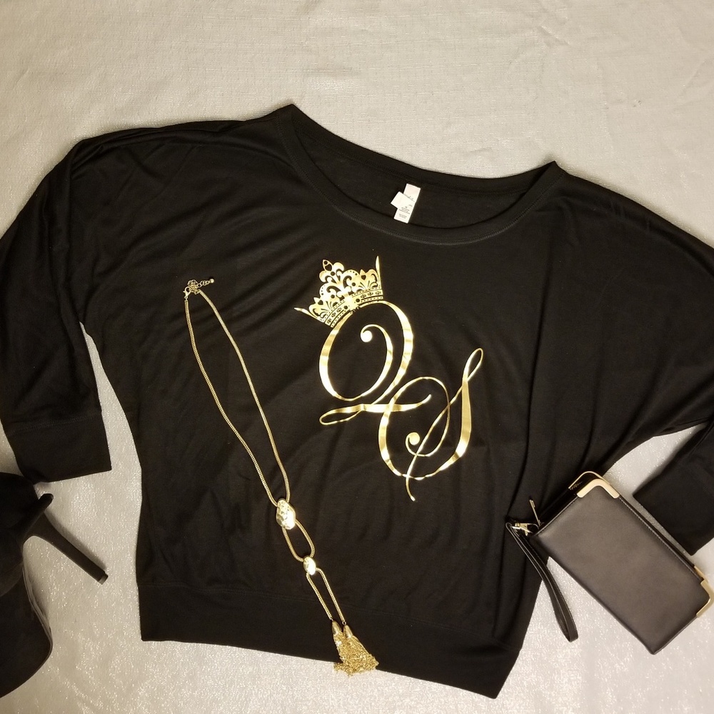 Black off Shoulder Queen's Slay design